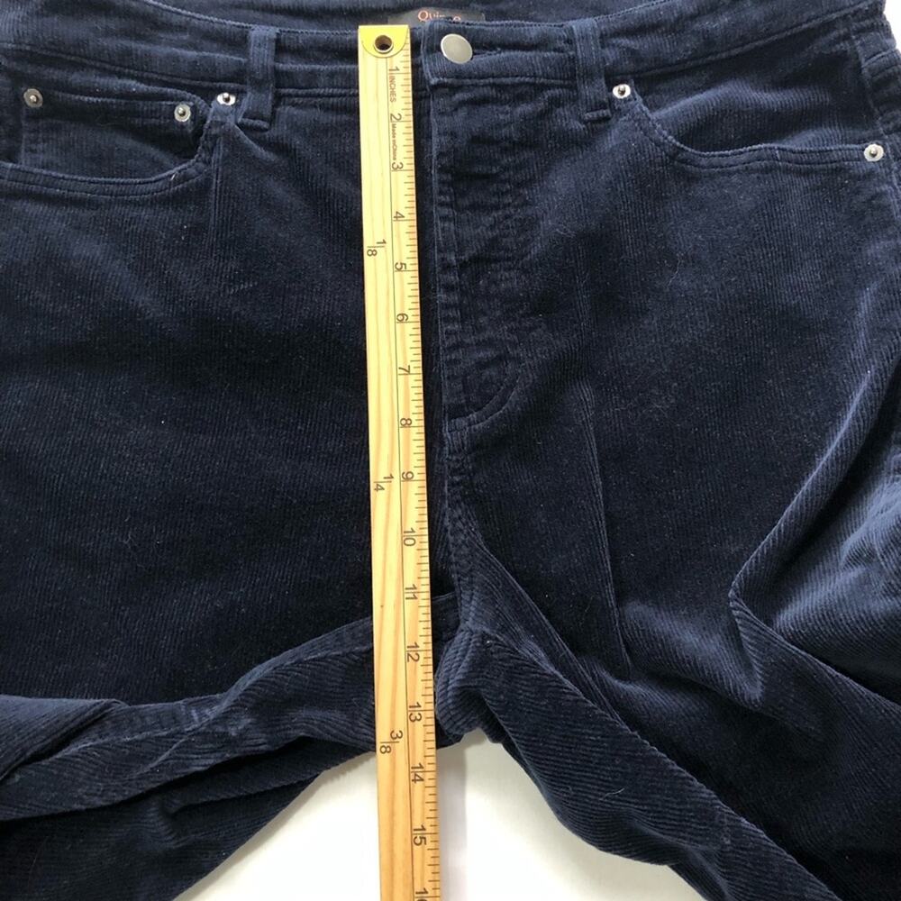 Quince organic cotton stretch corduroy straight leg pants deep navy womens 14 - Picture 10 of 14